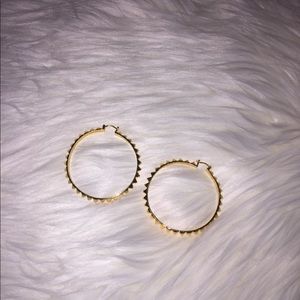 NOir  hoop gold earrings
